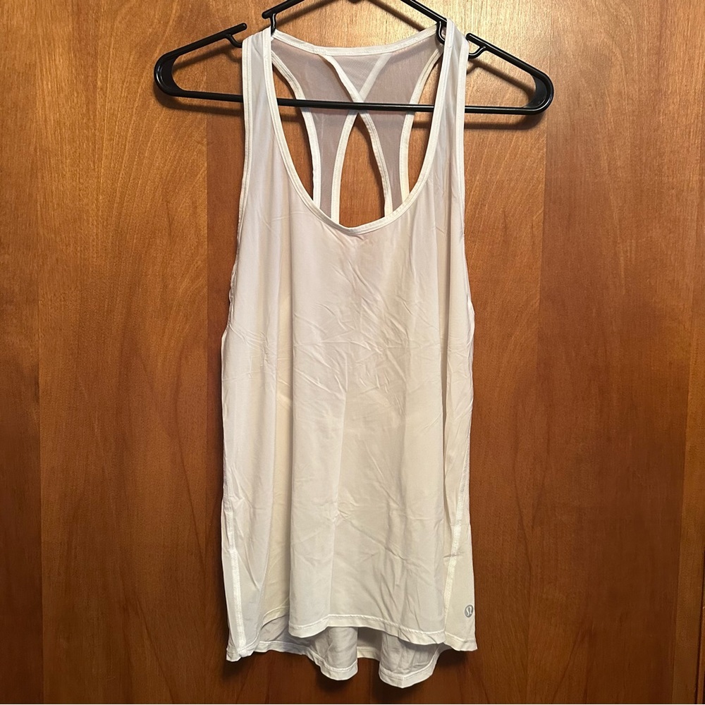 Lululemon Tank Top Mesh White Ivory 6